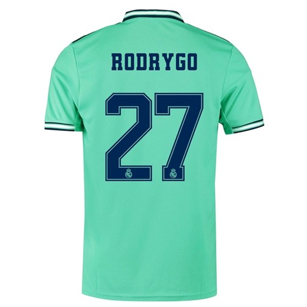 Camiseta Real Madrid NO.27 Rodrygo Tercera equipación 2019-2020 Verde